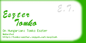 eszter tomko business card
